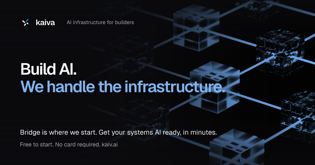 Logo de Kaiva · AI infrastructure for real systems