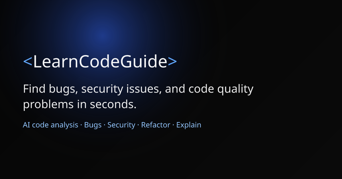 LearnCodeGuide logo