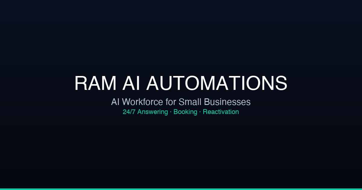 Logo de RAM AI — AI Receptionist & Automation