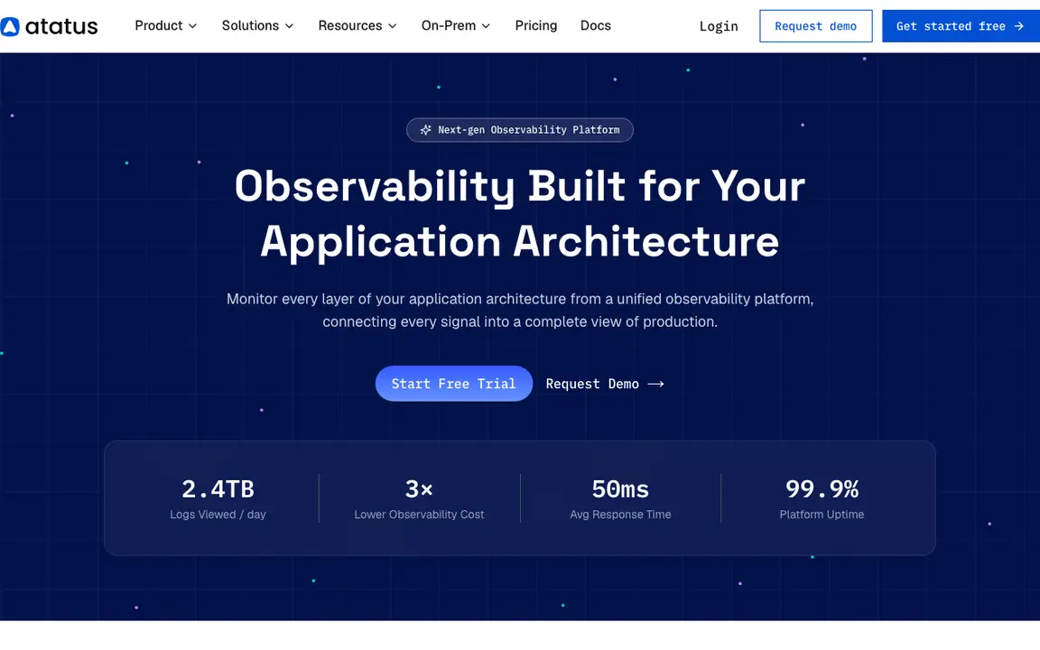 La página de inicio de Next-Gen Observability for Modern Systems, como la vio un navegador el 2026-09-24