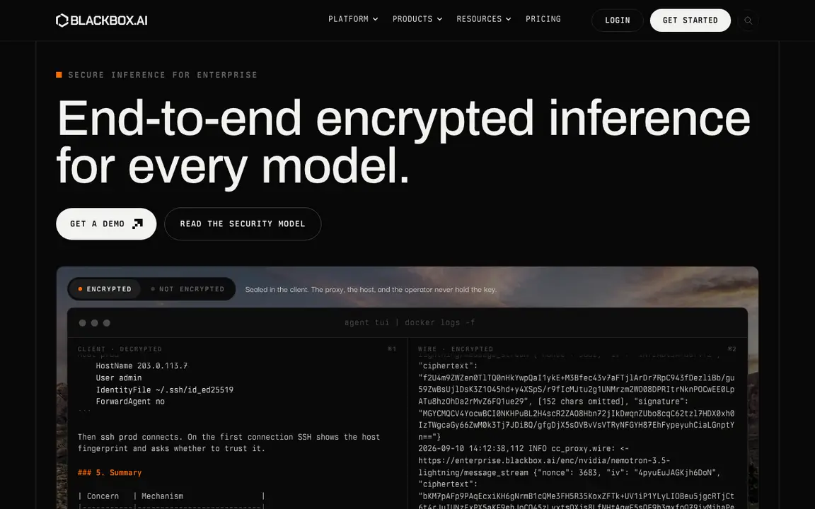 The AI Operator by BLACKBOX AI homepage, as a browser saw it on 2026-09-24